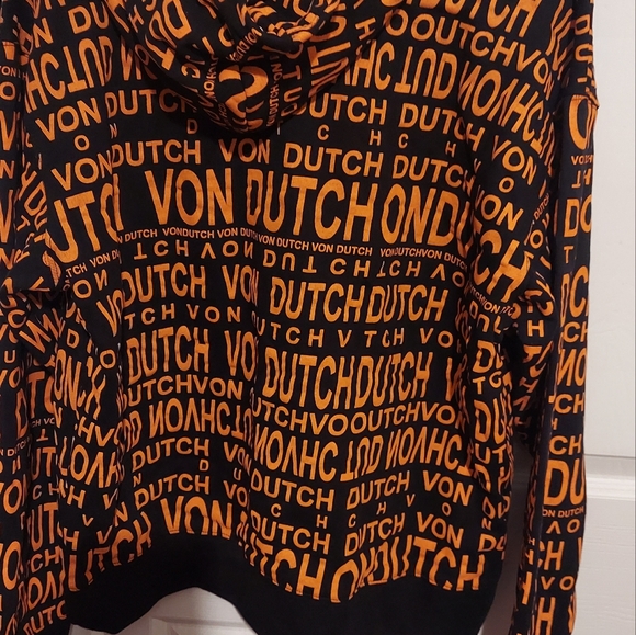 Orange and Black Von Dutch Hooded Sweatshirt size S Brand New with tag. - Picture 7 of 10